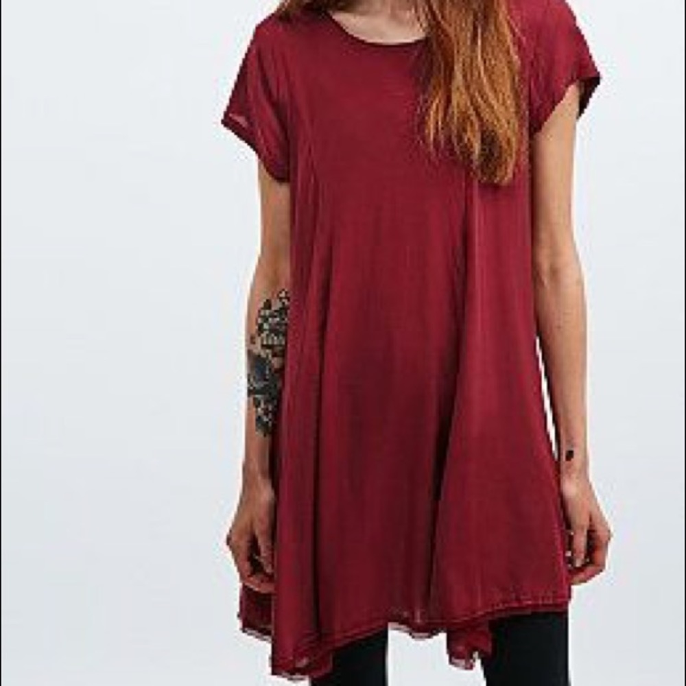UO Maroon Shift Dress Large
